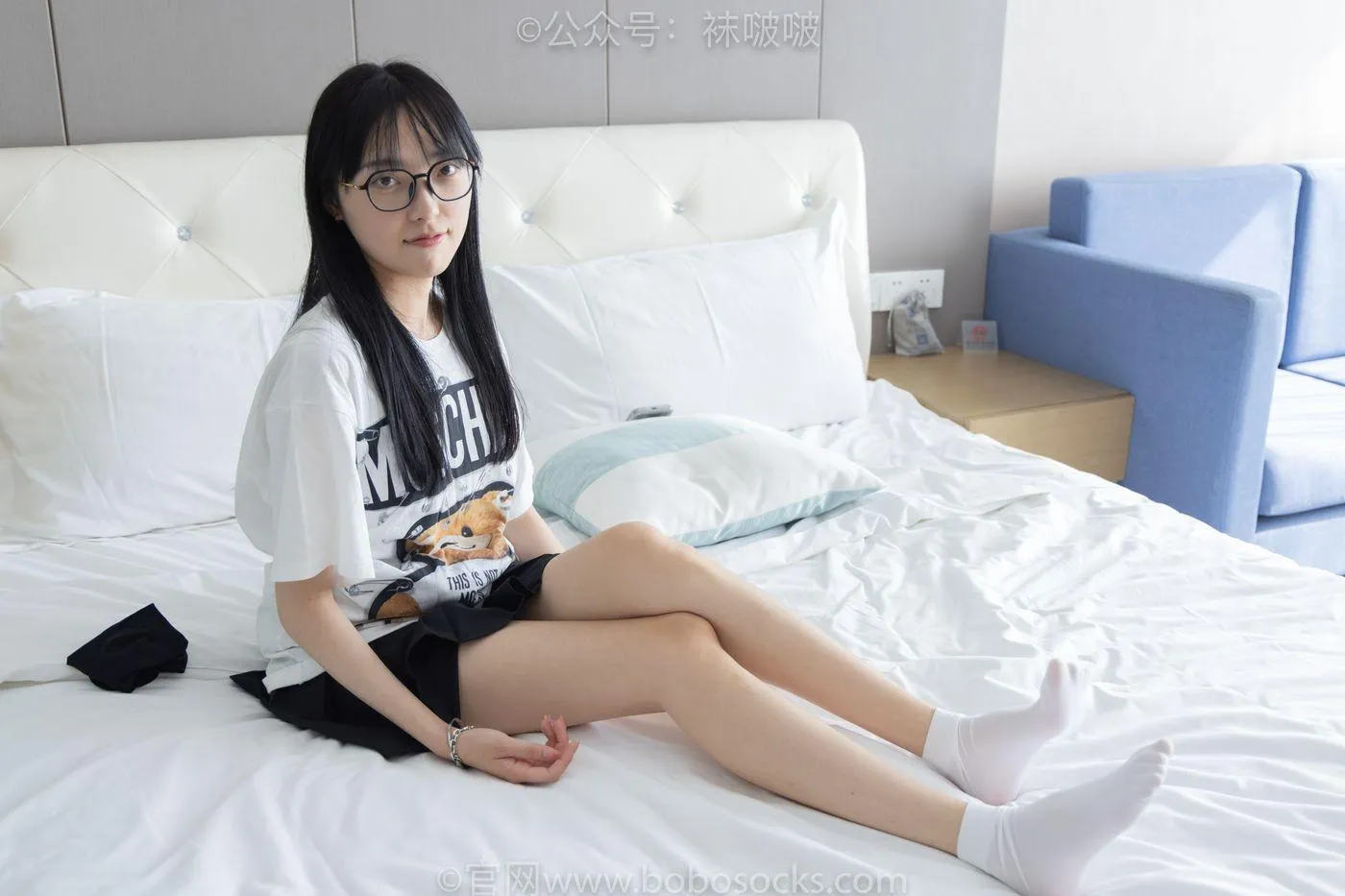 [BoBoSocks袜啵啵]NO.033 稚予-贝壳头、天鹅绒黑袜、天鹅绒白袜 [154P]插图3